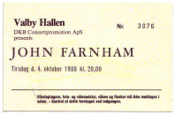 Ticket for John Farnham with Brian Supporting